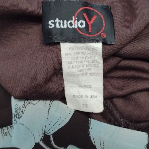 Studio Y Y2K  Floral V-Neck Dress in Brown and Blue size 7/8 - Picture 16 of 16